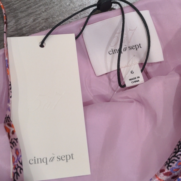 Cinq a Sept NWT Ryder Paisley Satin Mini D… - Picture 11 of 15